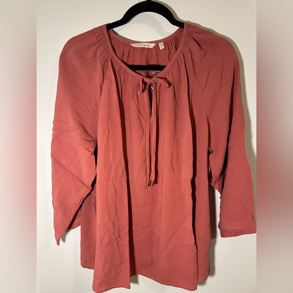 Soft Surroundings Coral Long Sleeve